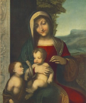 Oil madonna Painting - Madonna   1512-14 by Correggio