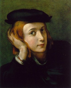 Oil correggio Painting - Portrait of a Young Man  c.1525 by Correggio