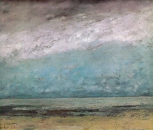 Oil courbet, gustave Painting - Seacoast  1865 by Courbet, Gustave