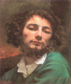 Oil courbet, gustave Painting - Self-Portrait    1848-49 by Courbet, Gustave
