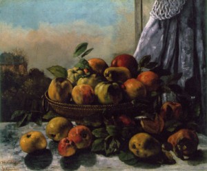 Oil courbet, gustave Painting - Still Life, Fruit  1871-72 by Courbet, Gustave
