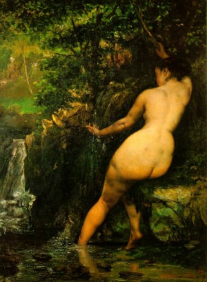 Oil the Painting - The Source    1868 by Courbet, Gustave