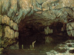 Oil courbet, gustave Painting - The Source of the Loue  1864 by Courbet, Gustave