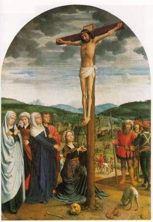 Oil david, gerard Painting - The Crucifixion c.1515 by David, Gerard