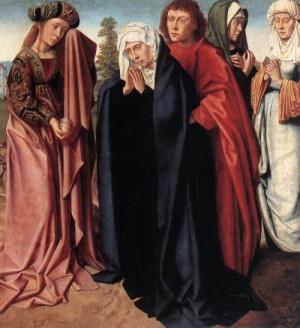 Oil david, gerard Painting - The Holy Women and St John at Golgotha    1480-85 by David, Gerard