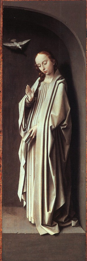 Oil david, gerard Painting - The Virgin of the Annunciation, 1500 by David, Gerard