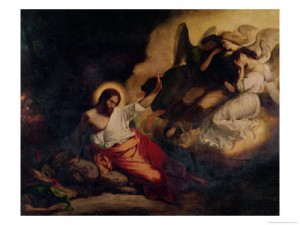 Oil delacroix, eugene Painting - Christ in the Garden of Olives, 1827 by Delacroix, Eugene