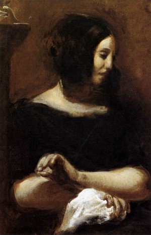  Photograph - George Sand  1838 by Delacroix, Eugene