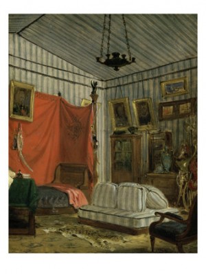 Oil delacroix, eugene Painting - La Tente Du Comte de Mornay by Delacroix, Eugene