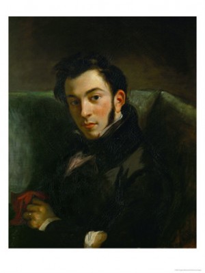 Oil portrait Painting - Portrait of Frederic Villot by Delacroix, Eugene