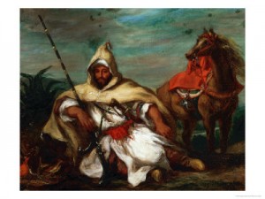 Oil delacroix, eugene Painting - Soldier of the Moroccan Imperial Guard, 1845 by Delacroix, Eugene