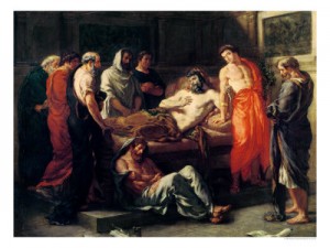 Oil delacroix, eugene Painting - Study for the Death of Marcus Aurelius, Before 1844 by Delacroix, Eugene
