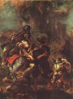 Oil delacroix, eugene Painting - The Abduction of Rebecca 1846 by Delacroix, Eugene