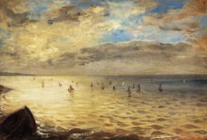 Oil sea Painting - The Sea from the Heights of Dieppe    1852 by Delacroix, Eugene