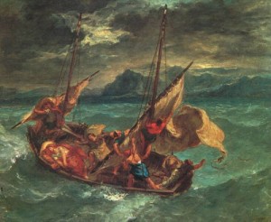 Oil sea Painting - The Sea of Galilee by Delacroix, Eugene