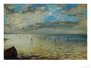 Oil sea Painting - The Sea Seen from Dieppe, Ca by Delacroix, Eugene
