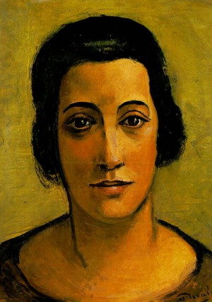 Oil derain, andre Painting - Portrait of Madame Carco, Kunstmuseum, Zurich by Derain, Andre