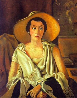 Oil derain, andre Painting - Portrait of Madame Guillaume  1928 by Derain, Andre