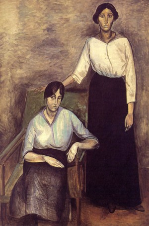 Oil derain, andre Painting - The Two Sisters  1913 by Derain, Andre