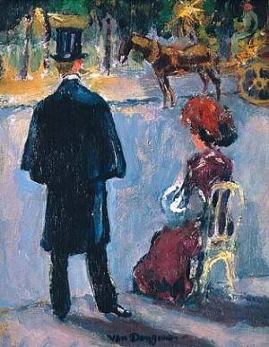 Oil dongen, kees van ar Painting - Champs Elysees 1903 by Dongen, Kees van AR