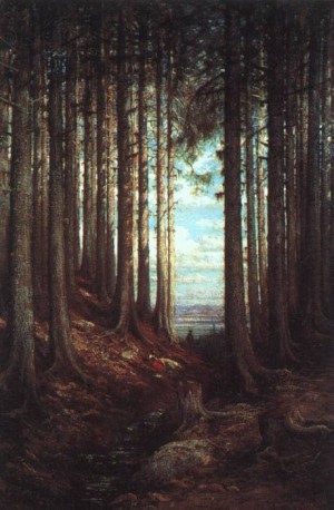 Oil dore, gustave Painting - Alpine Scene     1865 by Dore, Gustave