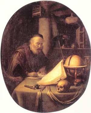 Photograph - Man Interrupted at His Writing   1635 by Dou, Gerrit