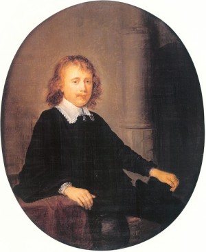 Oil dou, gerrit Painting - Portrait of a Man  1642-46 by Dou, Gerrit