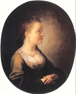 Oil woman Painting - Portrait of a Young Woman   1635-40 by Dou, Gerrit