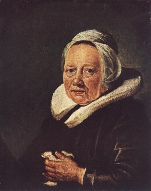 Oil dou, gerrit Painting - Portrait of an Old Woman  1643-45 by Dou, Gerrit