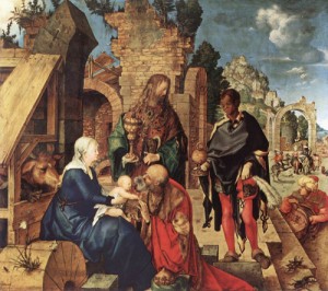 Oil durer, albrecht Painting - Adoration of the Magi   1504 by Durer, Albrecht