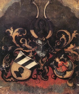 Oil durer, albrecht Painting - Combined Coat-of-Arms of the Tucher and Rieter Families   1499 by Durer, Albrecht