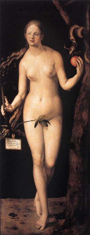 Oil durer, albrecht Painting - Eve   1507 by Durer, Albrecht