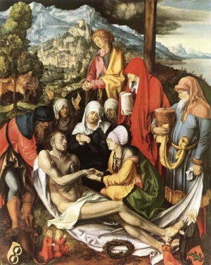 Oil durer, albrecht Painting - Lamentation for Christ   1500-03 by Durer, Albrecht