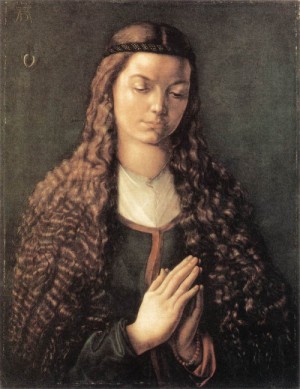 Oil durer, albrecht Painting - Portrait of a Young Furleger with Loose Hair   1497 by Durer, Albrecht