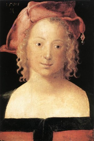 Oil durer, albrecht Painting - Portrait of a Young Girl   1507 by Durer, Albrecht