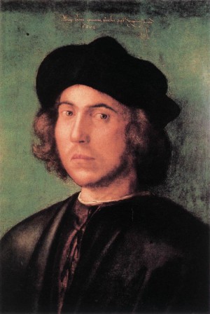 Oil portrait Painting - Portrait of a Young Man   1506 by Durer, Albrecht