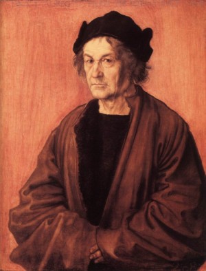 Oil portrait Painting - Portrait of Durer's Father at 70   1497 by Durer, Albrecht
