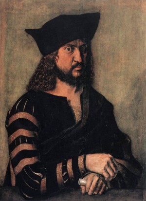 Oil portrait Painting - Portrait of Elector Frederick the Wise of Saxony   1496 by Durer, Albrecht