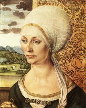 Oil durer, albrecht Painting - Portrait of Elsbeth Tucher   1499 by Durer, Albrecht