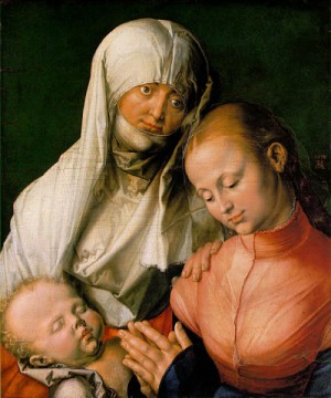 Oil durer, albrecht Painting - St Anne with the Virgin and Child    1519 by Durer, Albrecht