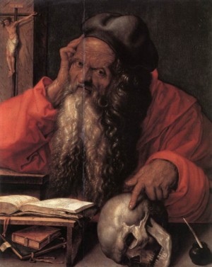 Oil durer, albrecht Painting - St Jerome   1521 by Durer, Albrecht