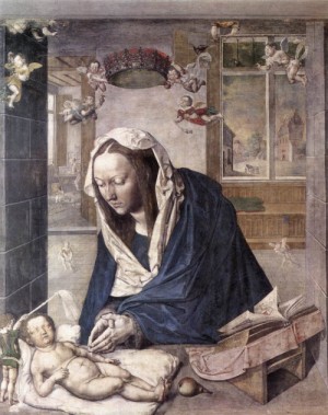 Oil durer, albrecht Painting - The Dresden Altarpiece    1496 by Durer, Albrecht