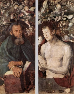 Oil durer, albrecht Painting - The Dresden Altarpiece   1496 by Durer, Albrecht