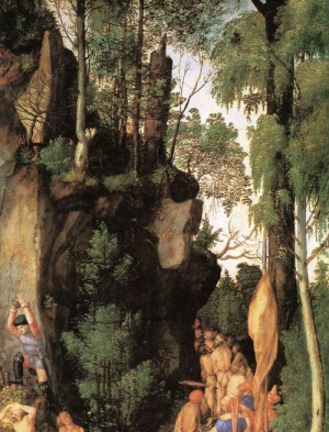 Oil durer, albrecht Painting - The Martyrdom of the Ten Thousand 1508 by Durer, Albrecht