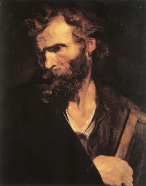 Oil dyck, anthony van Painting - Apostle Jude 1619-21 by Dyck, Anthony van