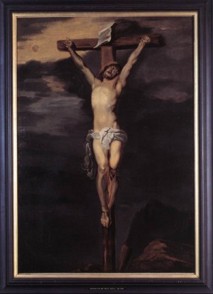 Oil dyck, anthony van Painting - Christ on the Cross   Sint by Dyck, Anthony van