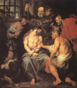 Oil dyck, anthony van Painting - Crowning with Thorns   1618-20 by Dyck, Anthony van