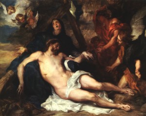 Oil dyck, anthony van Painting - Deposition   1634 by Dyck, Anthony van