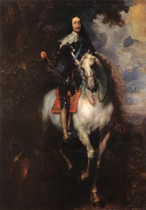 Oil dyck, anthony van Painting - Equestrian Portrait of Charles I, King of England    1635-40 by Dyck, Anthony van