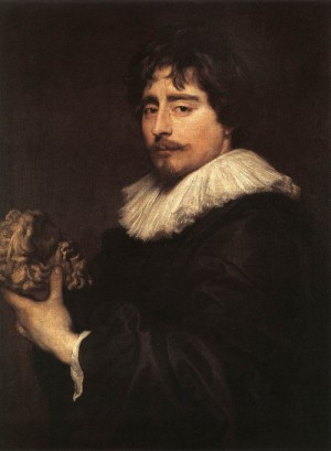 Oil dyck, anthony van Painting - Porrtrait of the Sculptor Duquesnoy   1627-29 by Dyck, Anthony van